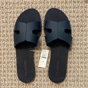 Talbots Navy “Jellies” Slide Sandals size 7